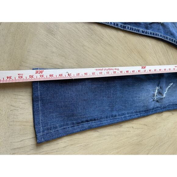 True Religion Distressed Jeans Sz 26 Bling Pockets Cowgirl Western Rodeo Y2K - Picture 10 of 14